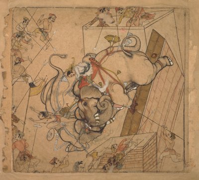 An Elephant Combat by Unbekannt Unbekannt